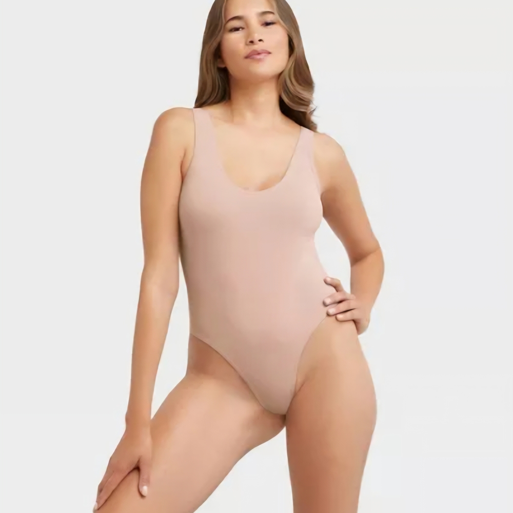 Maidenform Women's Shapewear Seamless Thong Bodysuit with Light Shaping Size: XL